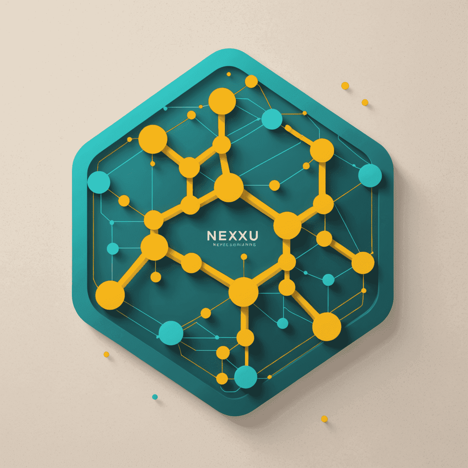 NexusPlan SA logo featuring a stylized nexus of connections in teal and yellow, symbolizing smart financial connections