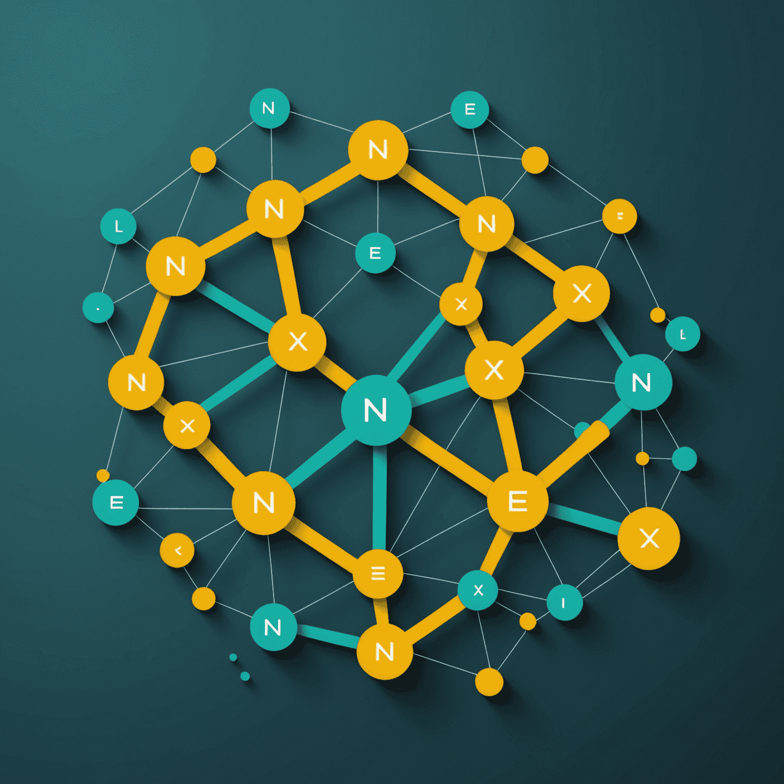 NexusPlan SA logo featuring a stylized nexus of connections in teal and yellow, symbolizing smart financial connections